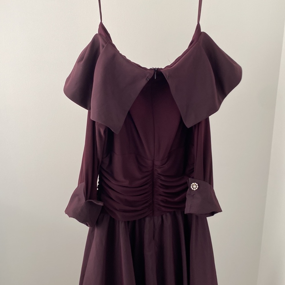 Purple midi dress